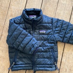 Toddler Patagonia down sweater in navy
